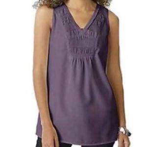 J. Jill Silk/Cotton Smocked Tank